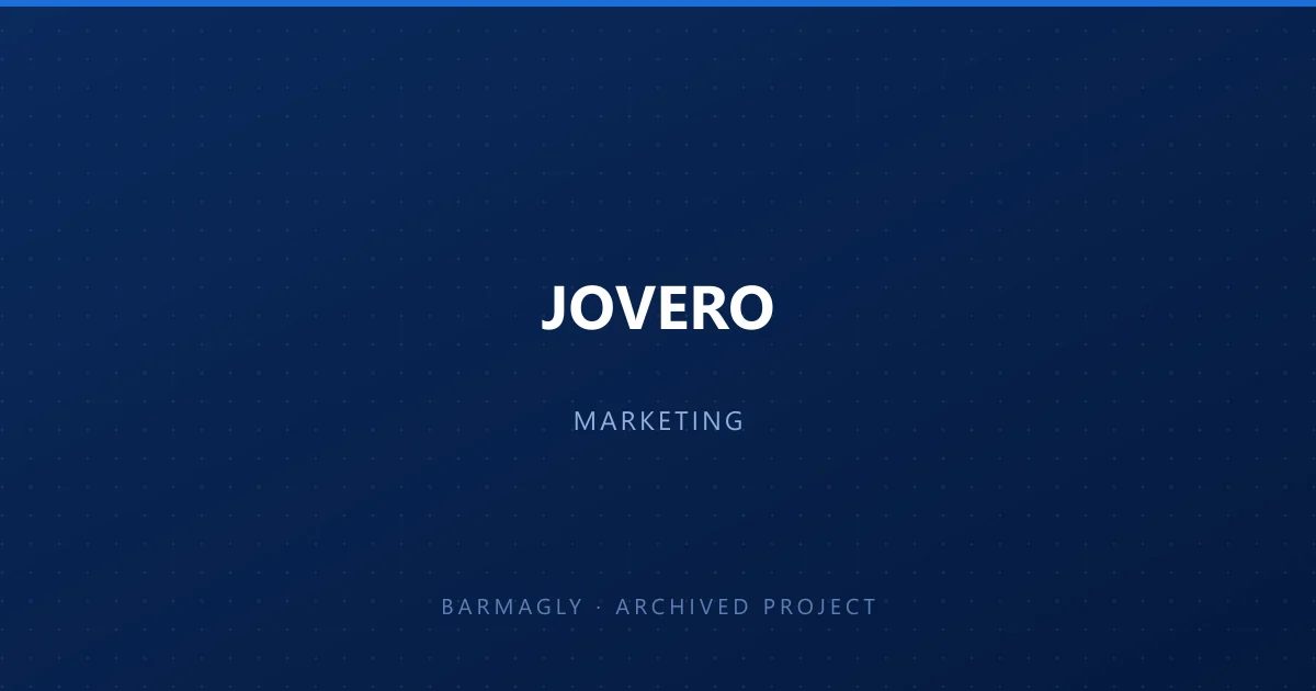 JOVERO — Premier Marketing & Digital Growth Agency