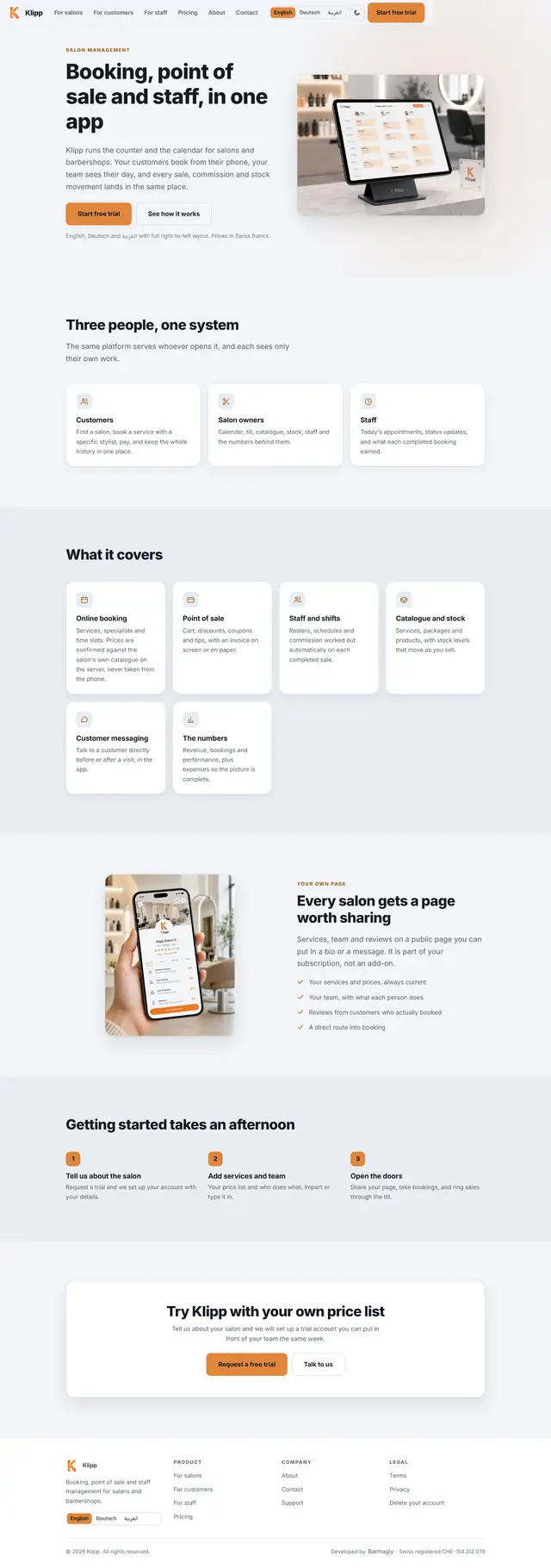 Klipp — AI-Powered Salon Management