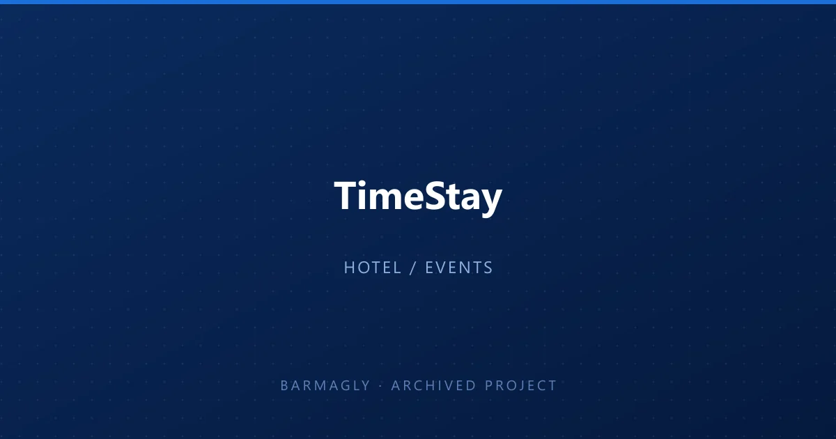 TimeStay — Hourly Hotel Booking