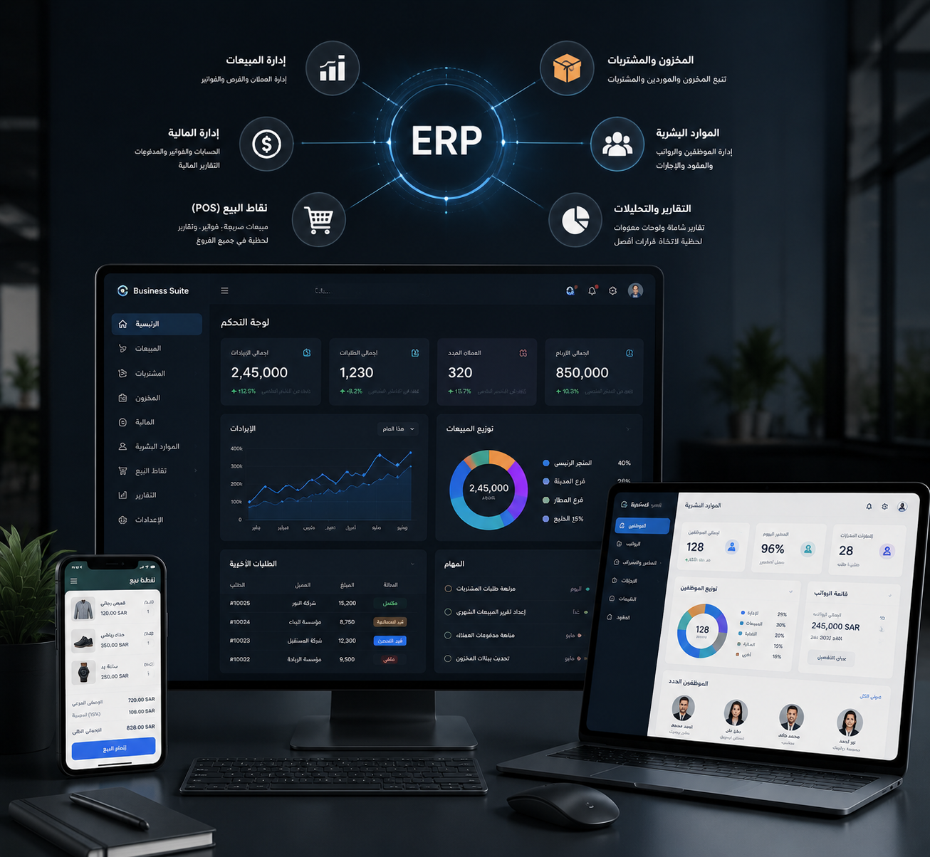 أنظمة ERP وإدارة الأعمال